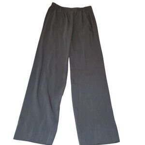 Giorgio Armani Women's  Black Label Gray Wide Leg Elastic Pull-on Pants 42 / 8